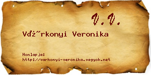 Várkonyi Veronika névjegykártya